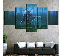 Myrdsio Impression Sur Toile 5 Parties Image Imprimée Sur Toile Game Dark Souls Peinture Décoration Murale 150×80Cm Avec Cadre Encadrée Prêt À Accrocher Artwork La Peinture