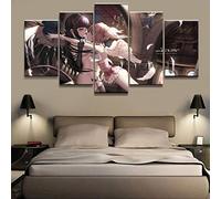 Myrdsio Impression Sur Toile 5 Parties Image Imprimée Sur Toile Personnages D'Anime Peinture Décoration Murale 150×80Cm Avec Cadre Encadrée Prêt À Accrocher Artwork La Peinture