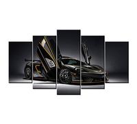 Myrdsio Impression sur Toile 5 Parties Image Imprimée sur Toile Voiture De Sport Classique Peinture Décoration Murale 150×80Cm avec Cadre Artwork Peinture