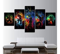 Myrdsio Impressions sur Toile 5 Panneaux Muraux Affiche D'Anime Tableau Decoration Murale Tendu sur Chassis Encadrée,Toile Salon Tableaux Murale Decoration