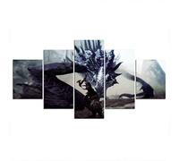 Myrdsio Impressions Sur Toile 5 Panneaux Muraux Affiche De Scène De Rôle De Jeu Tableau Decoration Murale Tendu Sur Chassis Encadrée,Toile Salon Tableaux Murale Decoration
