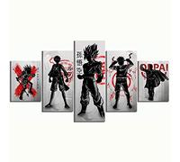 Myrdsio Impressions Sur Toile 5 Panneaux Muraux Anime Manga Personnages De Dessins Animés Tableau Decoration Murale 150×80Cm,Tendu Sur Chassis Encadrée,Moderne Toile Salon Tableaux Murale Decoration