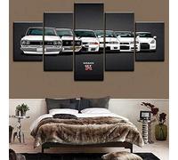 Myrdsio Impressions Sur Toile 5 Panneaux Muraux Evolution De Skyline Gtr Tableau Decoration Murale Tendu Sur Chassis Encadrée,Toile Salon Tableaux Murale Decoration