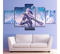 Myrdsio Impressions Sur Toile 5 Panneaux Muraux Jeu De Tireurs D'Élite Paladins Tableau Decoration Murale 150×80Cm,Tendu Sur Chassis Encadrée,Moderne Toile Salon Tableaux Murale Decoration