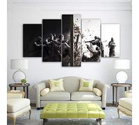 Myrdsio Impressions Sur Toile 5 Panneaux Muraux Jeu Rainbow Six Siege Tableau Decoration Murale 150×80Cm,Tendu Sur Chassis Encadrée,Moderne Toile Salon Tableaux Murale Decoration