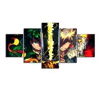 Myrdsio Impressions Sur Toile 5 Panneaux Muraux Personnages D'Anime Tableau Decoration Murale 150×80Cm,Tendu Sur Chassis Encadrée,Moderne Toile Salon Tableaux Murale Decoration