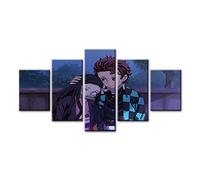 Myrdsio Impressions Sur Toile 5 Panneaux Muraux Personnages D'Anime Tableau Decoration Murale 150×80Cm,Tendu Sur Chassis Encadrée,Moderne Toile Salon Tableaux Murale Decoration