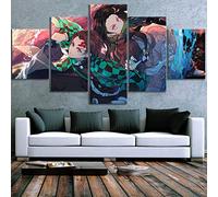Myrdsio Impressions Sur Toile 5 Panneaux Muraux Personnages D'Anime Tableau Decoration Murale 150×80Cm,Tendu Sur Chassis Encadrée,Moderne Toile Salon Tableaux Murale Decoration
