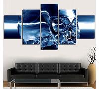 Myrdsio Impressions Sur Toile 5 Panneaux Muraux Scary Skull Tableau Decoration Murale Tendu Sur Chassis Encadrée,Toile Salon Tableaux Murale Decoration