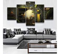 Myrdsio Impressions Sur Toile 5 Panneaux Muraux Scène De Jeu De Personnage De Film Tableau Decoration Murale 150×80Cm,Tendu Sur Chassis Encadrée,Moderne Toile Salon Tableaux Murale Decoration