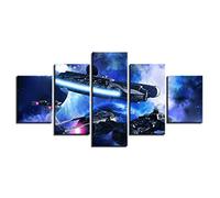 Myrdsio Impressions Sur Toile 5 Panneaux Muraux Spaceship Modern Painting Tableau Decoration Murale Tendu Sur Chassis Encadrée,Toile Salon Tableaux Murale Decoration