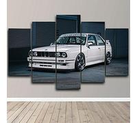 Myrdsio Impressions Sur Toile 5 Panneaux Muraux Voiture Classique De La Série E30 3 Image Xxl Motif Moderne Dcoration Avec Cadre 125X60Cm