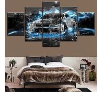 Myrdsio Impressions sur Toile 5 Panneaux Muraux Voiture De Sport Classique Tableau Decoration Murale Tendu sur Chassis Encadrée,Toile Salon Tableaux Murale Decoration