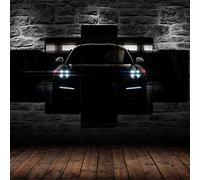 Myrdsio Impressions sur Toile 5 Panneaux Muraux Voiture De Sport Porsch 911 Gt3 RSR Tableau Decoration Murale 150×80Cm,Tendu sur Chassis Encadrée,Moderne Toile Salon Tableaux Murale Decoration