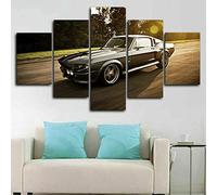 Myrdsio Mustang Eleanor Voiture 5 pièces Toile Mur Art Affiche Impression décor à la Maison