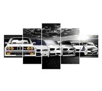 Myrdsio Peinture Murale D'Art L'Image 5 Pièces Impression Sur Toile Intissée Évolution De La Voiture Art Mural Moderne Salon Appartement Domicile Décoration Modulaire Poster Mural Encadré