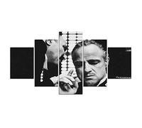 Myrdsio Peinture Murale D'Art L'Image 5 Pièces Impression Sur Toile Intissée Movie Black And White Moderne Salon Appartement Domicile Décoration Modulaire Poster Mural Encadré