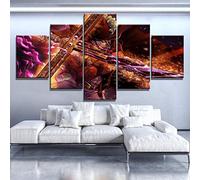 Myrdsio Peinture Murale D'Art L'Image 5 Pièces Impression Sur Toile Intissée Personnage De Dessin Animé Animé Moderne Salon Appartement Domicile Décoration Modulaire Poster Mural Encadré