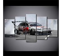 Myrdsio Peinture Murale D'Art L'Image 5 Pièces Impression Sur Toile Intissée Voiture Course Sportive Rx8 Moderne Salon Appartement Domicile Décoration Modulaire Poster Mural Encadré