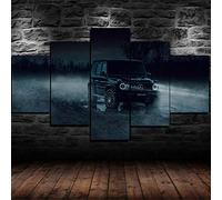 Myrdsio Peinture Murale D'Art L'Image 5 Pièces Impression Sur Toile Intissée Wagon Noir G Station Moderne Salon Appartement Domicile Décoration Modulaire Poster Mural Encadré