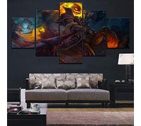 Myrdsio Tableau Decoration Murale 5 Parties Tableau Imprimé Sur Toile Intissee Game Image Imprimée Xxl Motif Moderne Dcoration 150×80Cm Avec Cadre