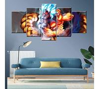 Myrdsio Tableau Decoration Murale 5 Parties Tableau Imprimé Sur Toile Intissee Group Of Game Image Imprimée Xxl Motif Moderne Dcoration 150×80Cm Avec Cadre