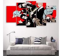 Myrdsio Tableau Decoration Murale 5 Parties Tableau Imprimé Sur Toile Intissee Personnage De Dessin Animé D'Anime Image Imprimée Xxl Motif Moderne Dcoration 150×80Cm Avec Cadre