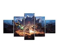 Myrdsio Tableau Decoration Murale 5 Parties Tableau Imprimé Sur Toile Intissee Shooting Game Image Imprimée Xxl Motif Moderne Dcoration 150×80Cm Avec Cadre