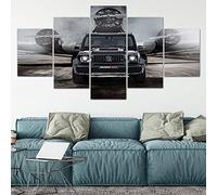 Myrdsio Tableau Decoration Murale 5 Parties Tableau Imprimé sur Toile Intissee Voiture Mercedes 2020 G 500 Image Imprimée XXL Motif Moderne Dcoration 150×80Cm avec Cadre