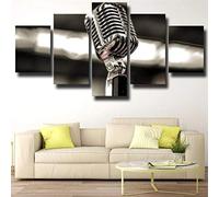 Myrdsio Xxl Tableau Multi Panneau 5 Parties Decoration Murale Affiche De Rivière De Montagne D'Hiver Refres Imprimé Sur Toile 5 Pièces Hd Peinture Affiche Mur Art Moderne Motif Peinture Cadre