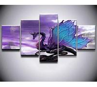Myrdsio Xxl Tableau Multi Panneau 5 Parties Decoration Murale Personnages De Jeux Vidéo Imprimé Sur Toile 5 Pièces Hd Peinture Affiche Mur Art Moderne Motif Peinture Cadre