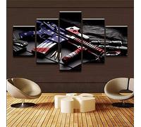 Myrdsio Xxl Tableau Multi Panneau 5 Parties Decoration Murale Scène De Jeu De Personnage De Film Imprimé Sur Toile 5 Pièces Hd Peinture Affiche Mur Art Moderne Motif Peinture Cadre