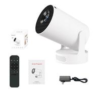 Myrealmcast - Realm Cast Projector, Portable My Realm Cast Projector, Auto Keystone Correction, 4k Projectors with Built in Apps, Suitable for Home Theater, Gaming, Camping (1set)
