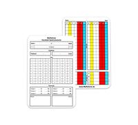 MyReferee Lot de 100 cartes de jeu pour arbitres, handball, personnes âgées, nouvelle génération