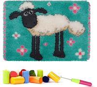 Myriad Choices Kit de crochet à poils longs fait à la main pour adultes débutants décoration de la maison cadeau 50,8 x 38,1 cm