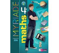 Myriade Mathématiques 4e 2016 Manuel élève Marc Boullis (Auteur), Collectif (Auteur)