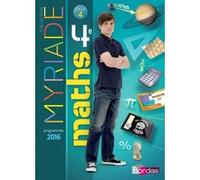 Myriade Mathématiques 4e Cycle 4 - Manuel De L'élève