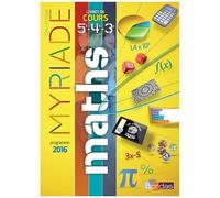 Myriade Mathématiques 5e, 4e, 3e Cycle 4 - Livret De Cours - Edition 2016