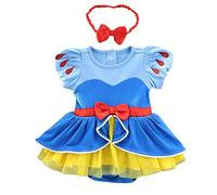 MYRISAM Costume de Carnaval pour Filles de Bébé Blanche-Neige Sirène Belle Sofia Anniversaire de Princesse Tutu Robe Romper Bodysuit w/Bandeau Tenue de Noël Halloween 6-9 mois