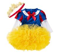MYRISAM Costume de Carnaval pour Filles de Bébé Blanche-Neige Sirène Belle Sofia Anniversaire de Princesse Tutu Robe Romper Bodysuit w/Bandeau Tenue de Noël Halloween 0-3 mois