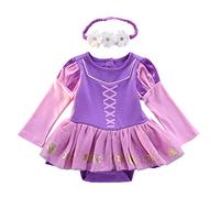 MYRISAM Costume de Carnaval pour Filles de Bébé Blanche-Neige Sirène Belle Sofia Anniversaire de Princesse Tutu Robe Romper Bodysuit w/Bandeau Tenue de Noël Halloween 6-9 mois