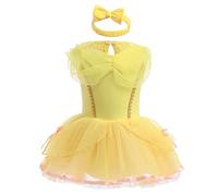 MYRISAM Costume de Carnaval pour Filles de Bébé Blanche-Neige Sirène Belle Sofia Anniversaire de Princesse Tutu Robe Romper Bodysuit w/Bandeau Tenue de Noël Halloween 6-9 mois
