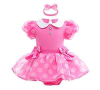 MYRISAM Costume de Carnaval pour Filles de Bébé Minnie Anniversaire de Princesse Tutu Robe Romper Bodysuit w/Bandeau Tenue de Noël Halloween 9-12 mois