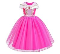 MYRISAM Fille Déguisement d’Aurore La Belle au Bois Dormant Cosplay Costume Princesse Conte de Fée Dégradés Robe Carnaval Halloween Noël Anniversaire Cérémonie Fête 3-4 Ans