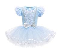 MYRISAM Justaucorps de princesse pour filles - Tutu de danse - Robe de ballet jupée - Robe de ballet pour anniversaire, fête, carnaval, Halloween, 003 Elsa, 18 mois