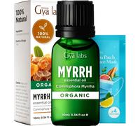 Myrrh Organic Essential Oil For Skin-100% Pure Myrrh Organic Therapeutic Grade For Diffuser-Organic Myrrh Essential Oil For Hair,Candle Making (10ml)
