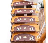 MyrRhe Tapis d'escalier auto-adhésif en simili cuir, antidérapant, protection à angle droit 4 cm, 60 x 23 cm, Puppy (1 pièce)