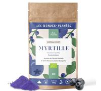 Myrtille Bio Poudre 100 g - Super-Aliment Antioxydant Naturel, Source d’Anthocyanes pour la Vision, la Circulation et la Protection Cellulaire | Conditionnée en France, RUE DES PLANTES