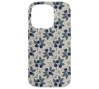 Myrtille Botanique Folk Motif Nature Jardin Cuisine Coque pour iPhone 14 Pro