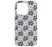 Myrtille Botanique Folk Motif Nature Jardin Cuisine Coque pour iPhone 15 Pro